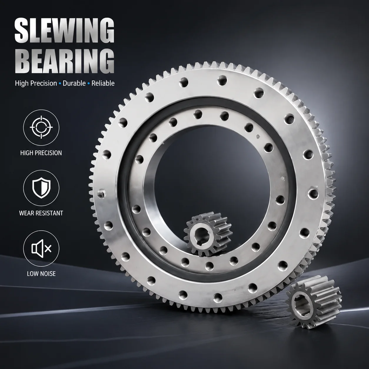 External Gear Slewing Ring Bearing – 100mm to 200mm Bore Sizes, Ball Type, High-Load Capacity