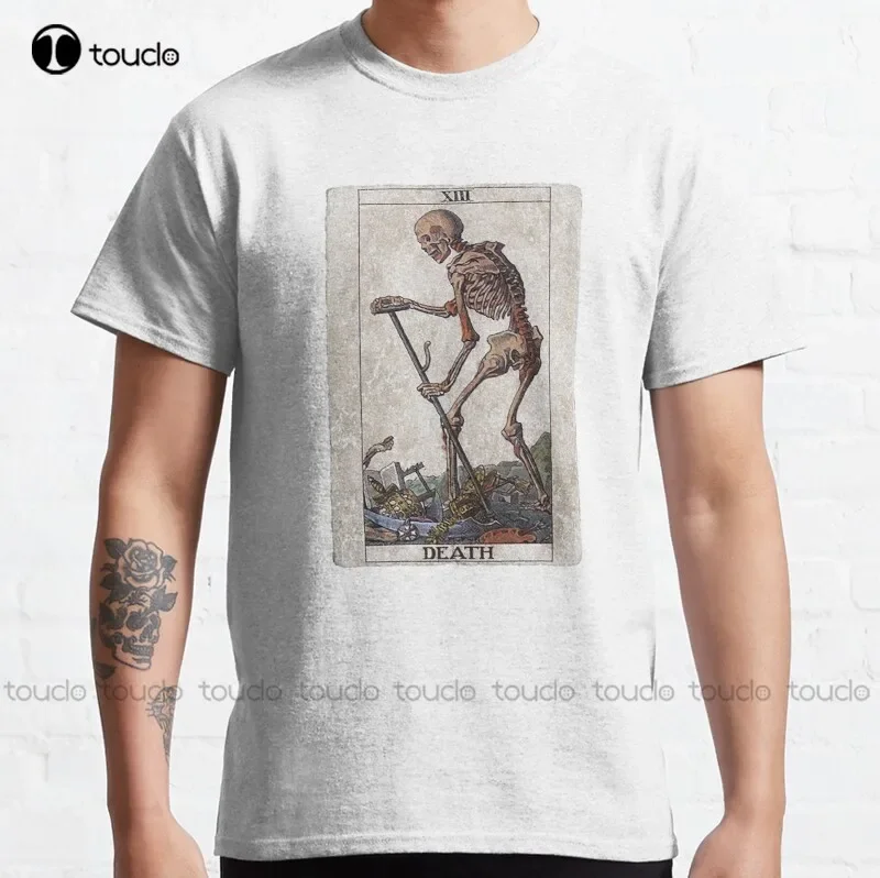 New Death Tarot Death Halloween Spooky Classic T-Shirt Women Tshirt Cotton Tee Shirts Xs-5Xl Fashion Funny Harajuku Streetwear