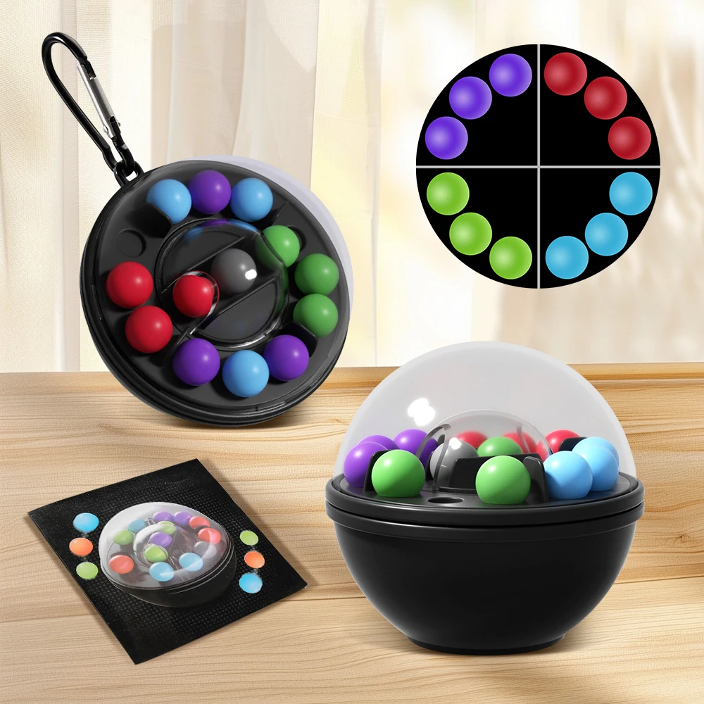 

Вращающийся шарик-головоломка, игрушка-головоломка с подвесным крючком - интерактивная обучающая игра, пространственное осведомленность, логическое мышление