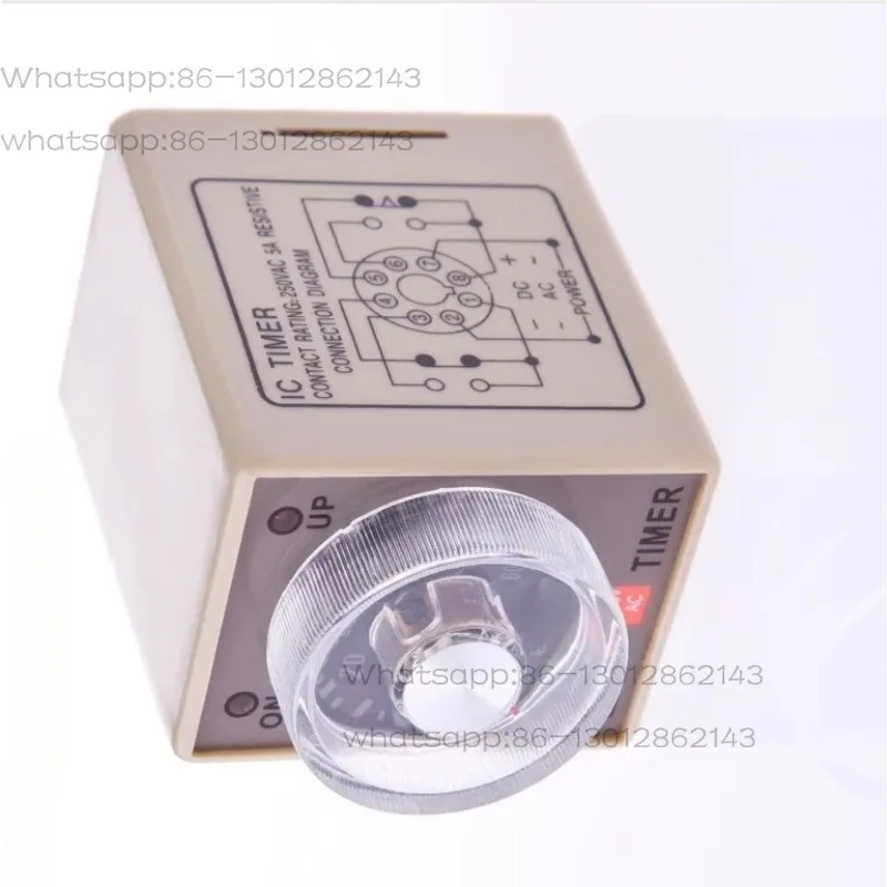 TAH3-3 Knob Adjust Time Relay AC/DC Universal Delay Timer Industrial Control Timing Switch