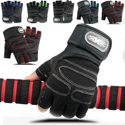 Guantes de gimnasio para hombres y mujeres, muñequera de Fitness para levantamiento de pesas, entrenamiento de culturismo, ejercicio deportivo, guante de ciclismo a prueba de golpes