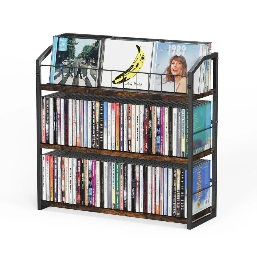 

Держатель для CD-дисков, подставка для хранения и демонстрации CD-дисков, органайзер для хранения с верхней полкой для демонстрации, премиальная полка-держатель для дома, офиса и
