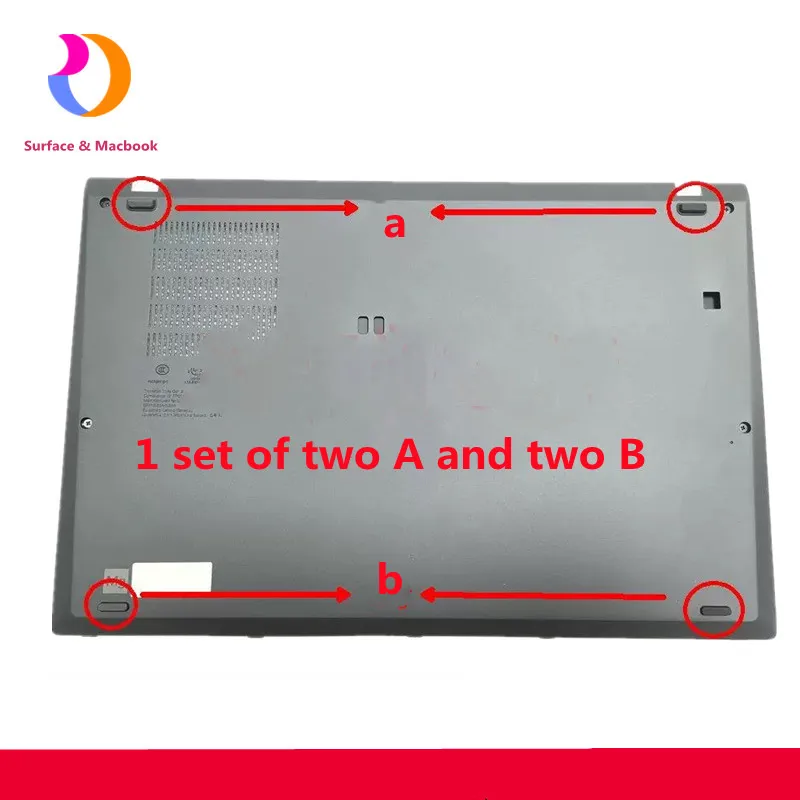 4pcs/Set  New For Lenovo Thinkpad T14S Gen1 T14S Gen2 T14S Gen 3 Bottom Case Cover Rubber Feet Non-Slip Feet Strips