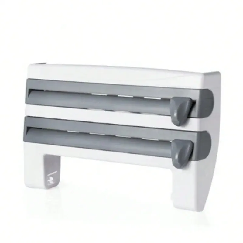 

1 piece kitchen plastic wrap paper towel holder, towel storage rack, storage rack with cutlery, aluminum foil grill paper storag