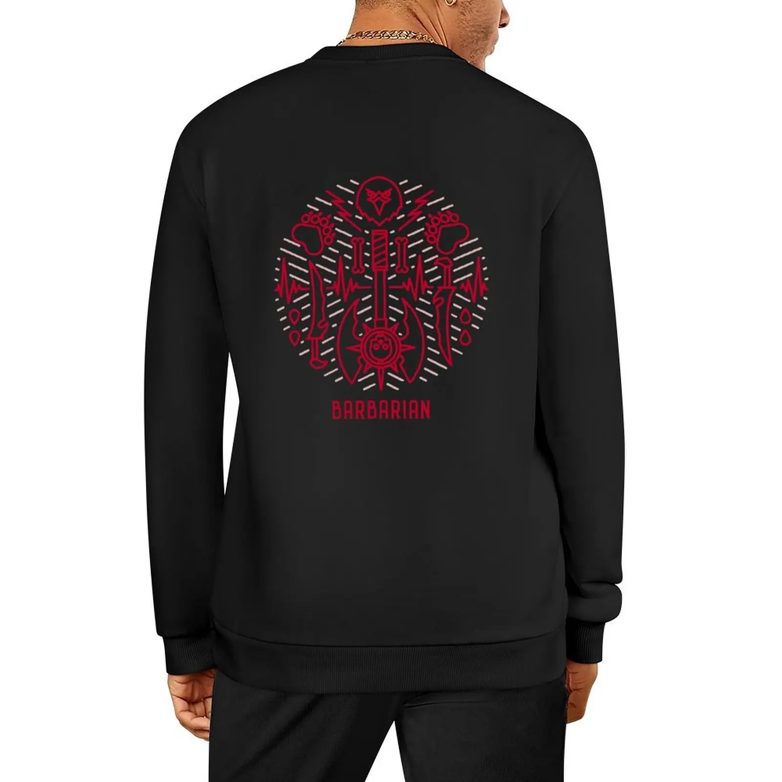 

Barbarian Pullover japanese style aesthetic clothing autumn clothes korean style clothes hooded sweatshirt for men