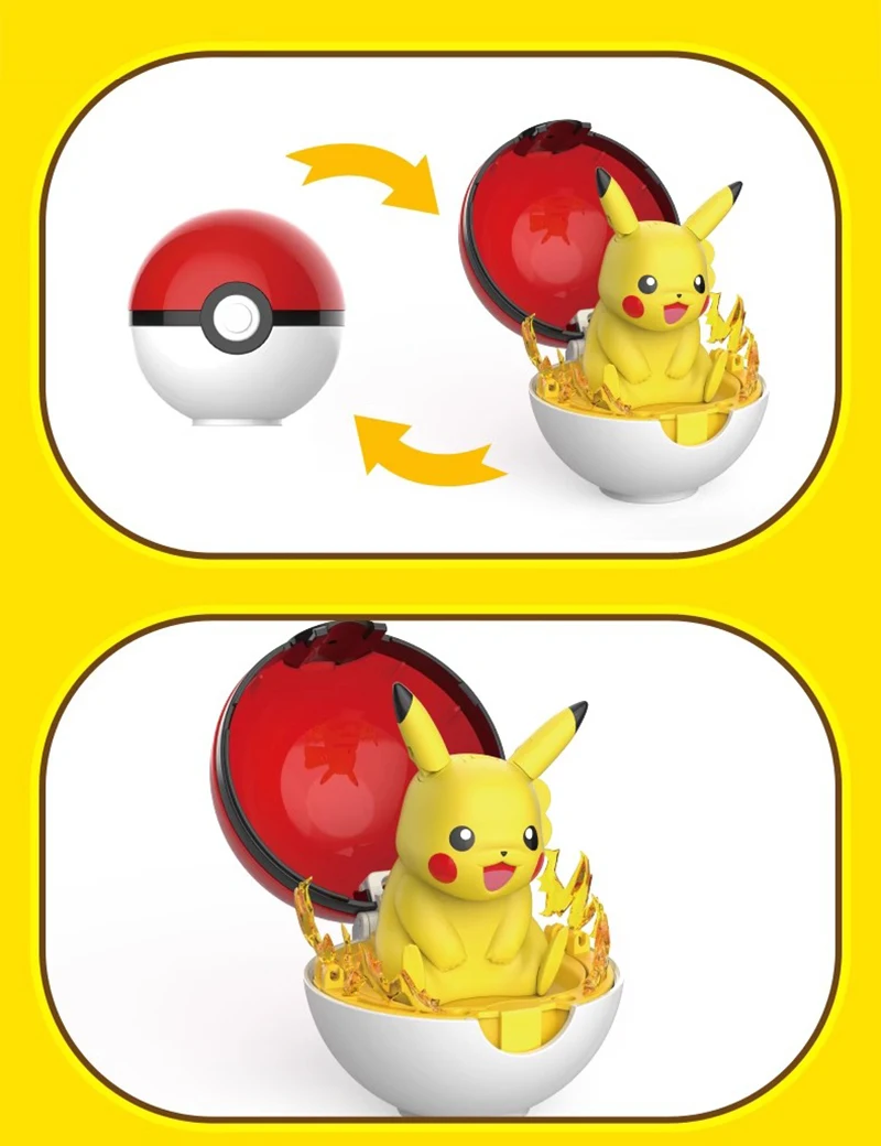 Pokemon Figur Bulbasaur Eevee Charmander Squirtle Pikachu Piplup Cubone Mimikyu Jigglypuff Pokeball Spielzeug Ornament Puppe – Detail 11