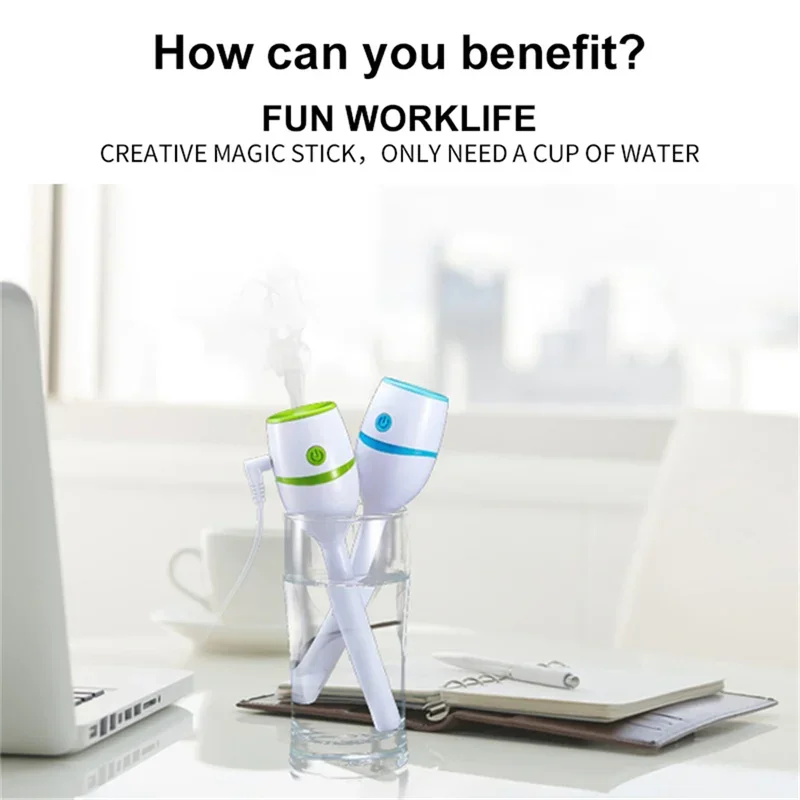 2 шт. CJ-619 Mini USB увлажнитель воздуха портативный туман мягкий наногенератор для дома туманообразователь