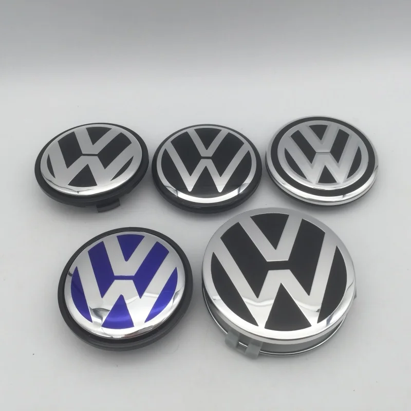 4pcs 3D for VW Volkswagen 55mm 56mm 60mm 65mm 68mm 70mm 75mm 76mm Car emblem Wheel hub Center Cap Badge covers sticker Styling