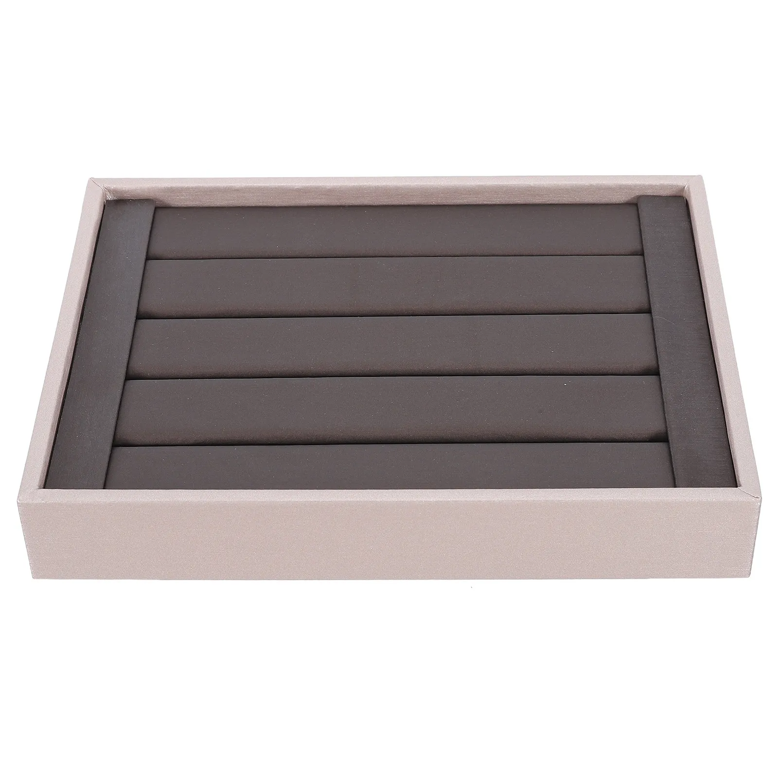 Stackable Ring Display Tray Brushed Coffee Matte Texture Jewelry Showcase Storage Holder for Retail Store Dresser Countertop