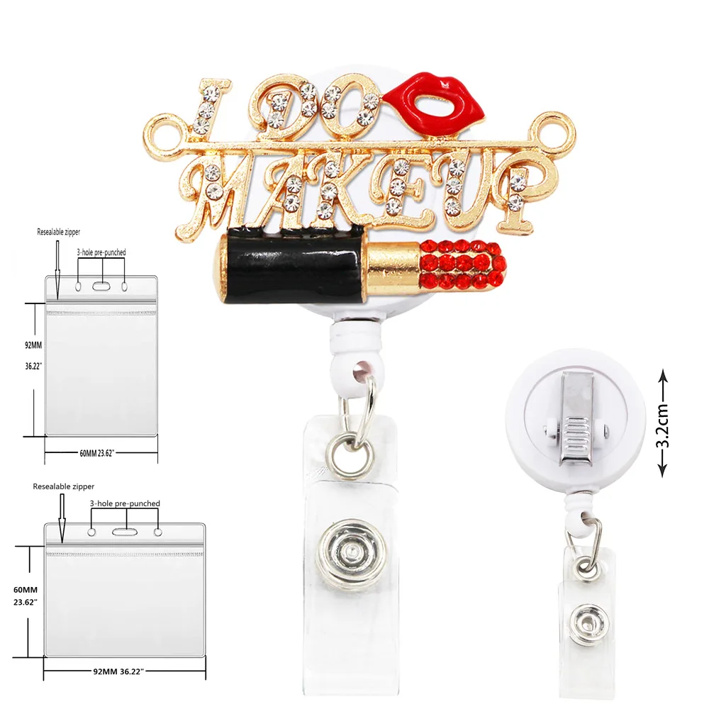 Cartoon Credential Holder Drawstring Yoyo Retractable Identification Card Transparent Name Tag Employee Id Badge Cover