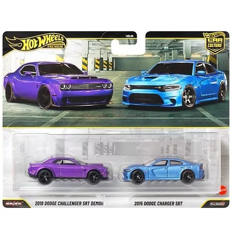Hot Wheels Carro Cultura Conjunto de Carro Duplo Porsche Dodge Subaru Hbl96 Modelo de Liga Escala 1:64 Premium Diecast Veículo Colecionável Presente