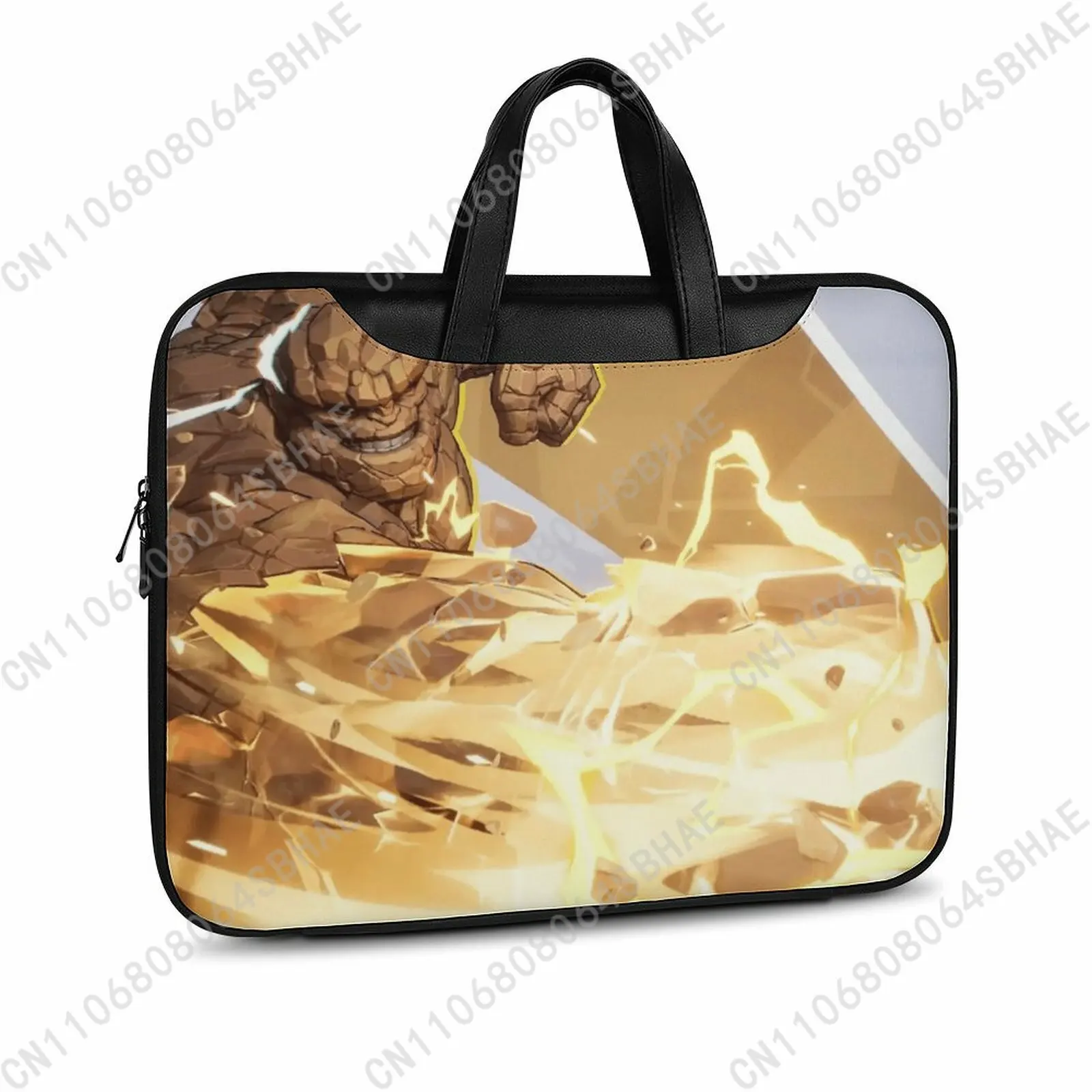 

Marvel Things Custom Leather Briefcase Men Woman Laptop Bag Business Retro Genuine Leather Computer Cosplay