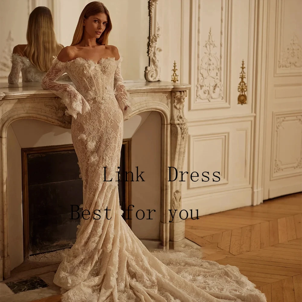 Simple Mermaid Wedding Dresses for Ladies Strapless Bridal Gowns Exquisite Full Sleeve Vestidos De Novia New 2026 Summer