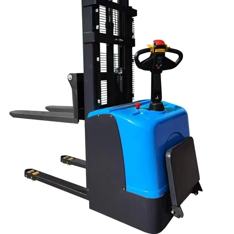 

All-electric forklift station driving hydraulic lifting walking stacking charging warehouse lifting handling stacking truck