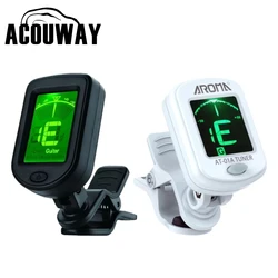 Acouway 기타 우쿨렐레 튜너, 바이올린 베이스 전자 튜닝 튜너, 클립온 크로매틱 튜너, 360 도 회전, 5 튜닝 모델