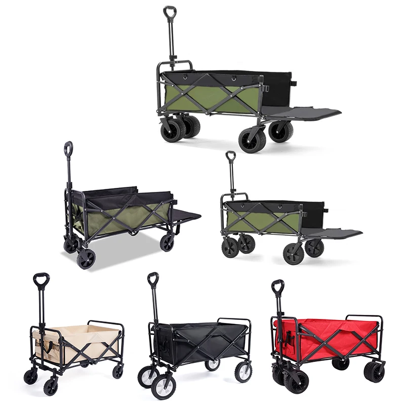 Outdoor Garden Park Utility Kids Wagon Portable 4 Wheel Beach Trolley Cart Foldable Camping Stroller Folding Wagon - view 5