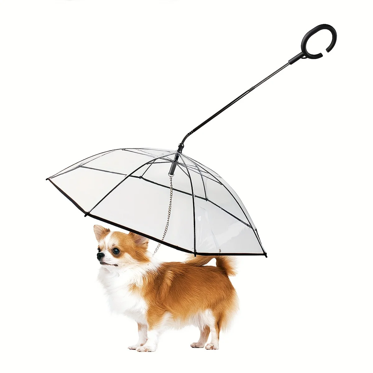 Transparent Pet Umbrella, Dog C-Shaped Umbrella, Pet Supplies Manufacturer Direct Sales, Adjustable Dog Leash for Rainy Days