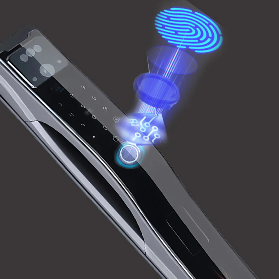 Glomarket Tuya Face Recognition Smart Lock Wifi Digital Lock Biometric Electronic Fingerprint Wood Apartment Door Lock