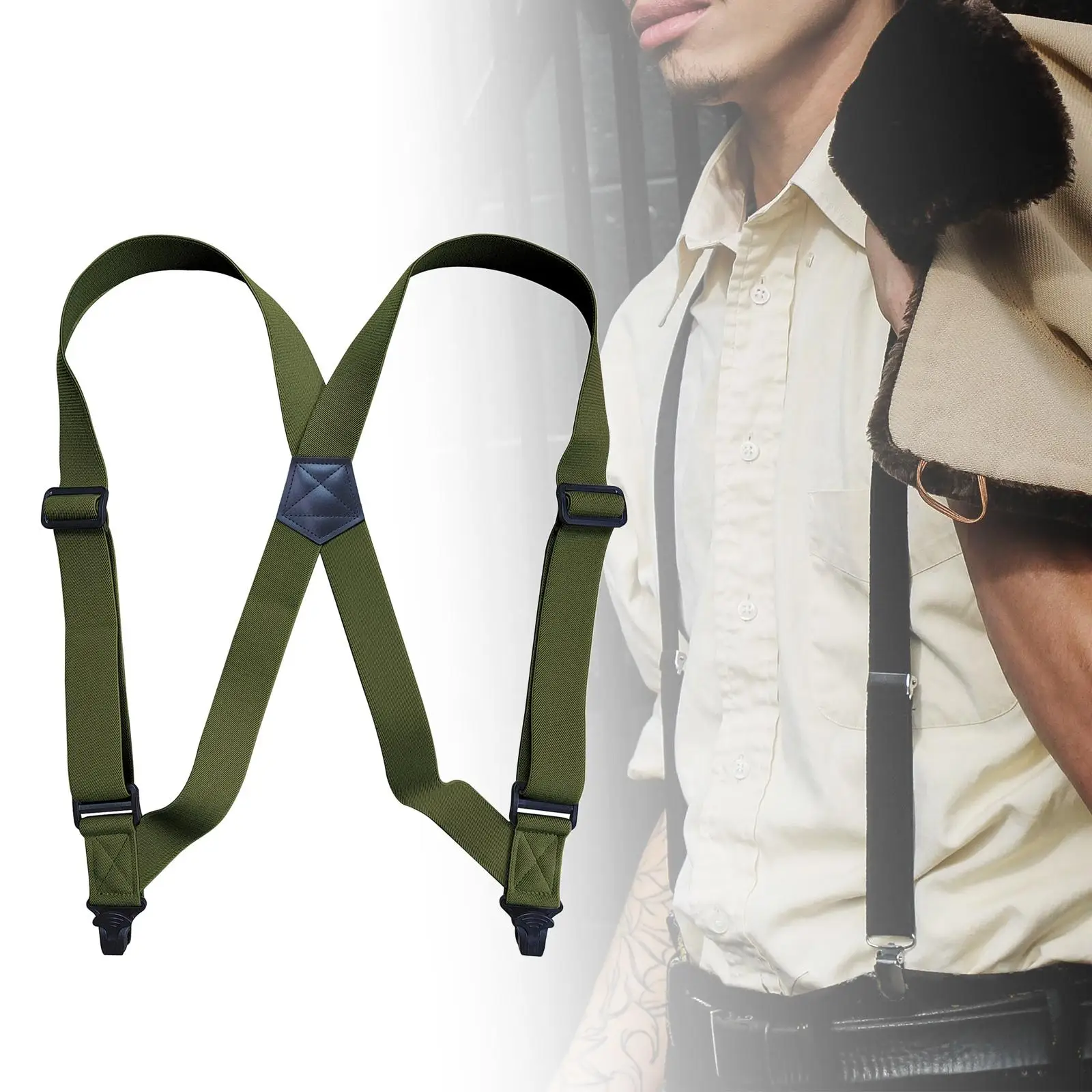 حمالات رجالي مرنة قابلة للتعديل، سراويل شديدة التحمل، حزام متعدد الاستخدامات، إكسسوار للعمل في حفلات الزفاف #6