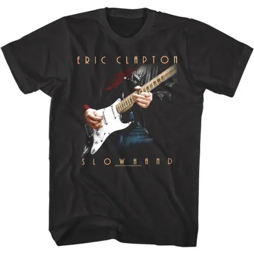 تي شيرت إريك كلابتون Slowhand Album للرجال في السبعينيات للحفلات الموسيقية Merch Greatest Rock