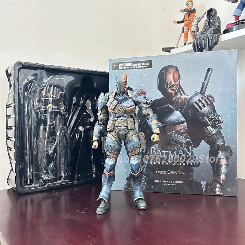 Play Arts Arkham Deathstroke 1/6 Statue Action Figure Model Toys Birthday Gift 30cm