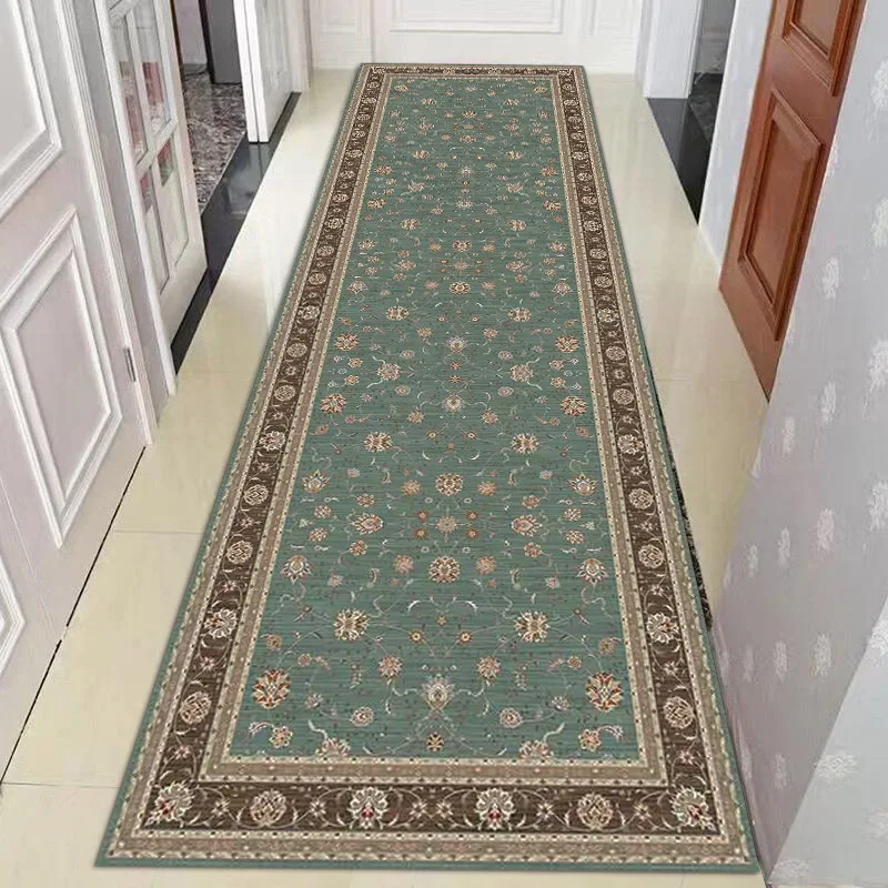 

National Style Corridor Hallway Carpet Rug Gray Grid Modern Living Room Area Rug Bedroom Rug Home Kitchen Mat Entrance Doormat