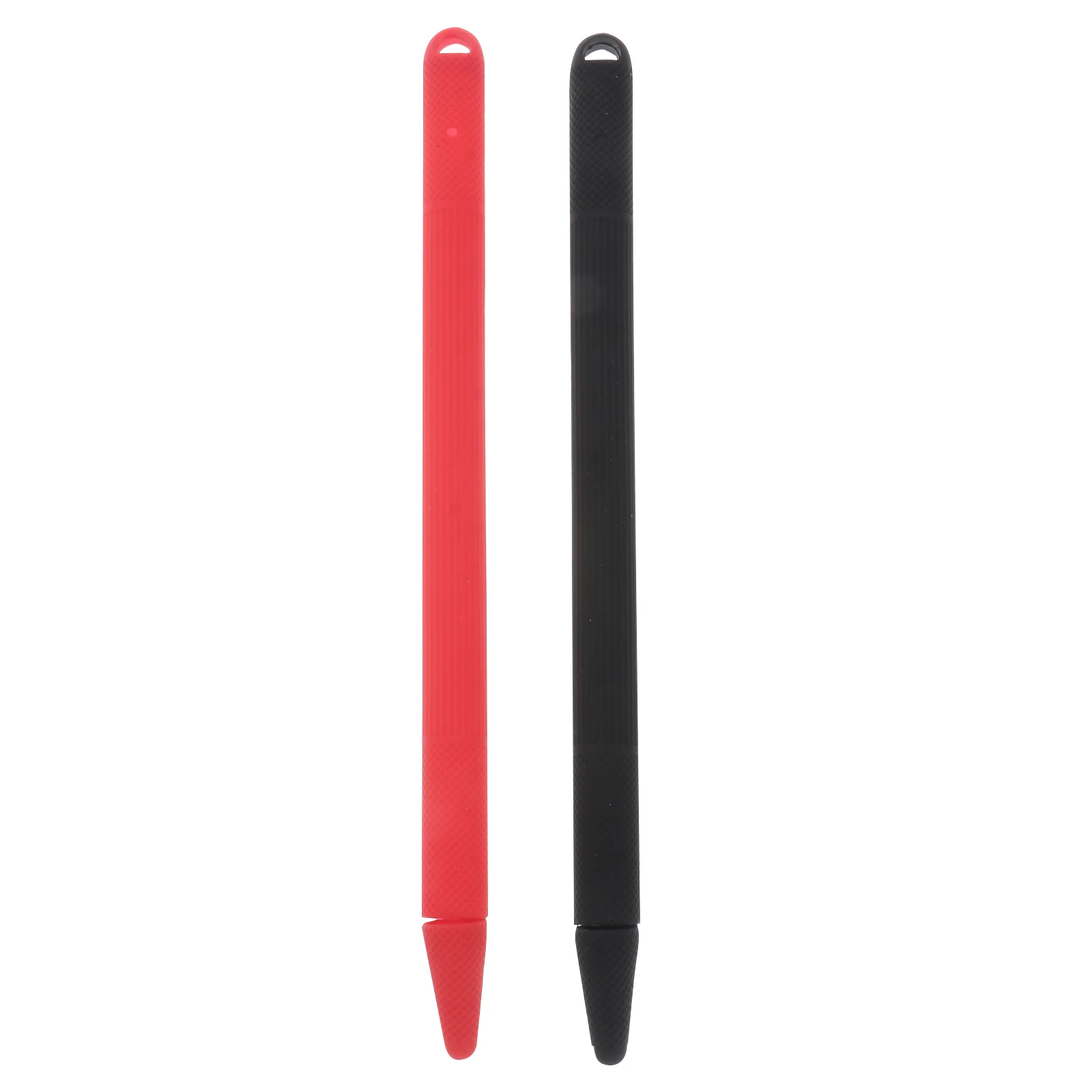

1Set Silicone Stylus Pen Case Cover for Pencil 2 Anti Fall Protective Sleeve Comfortable Grip Stylish Look Black Red