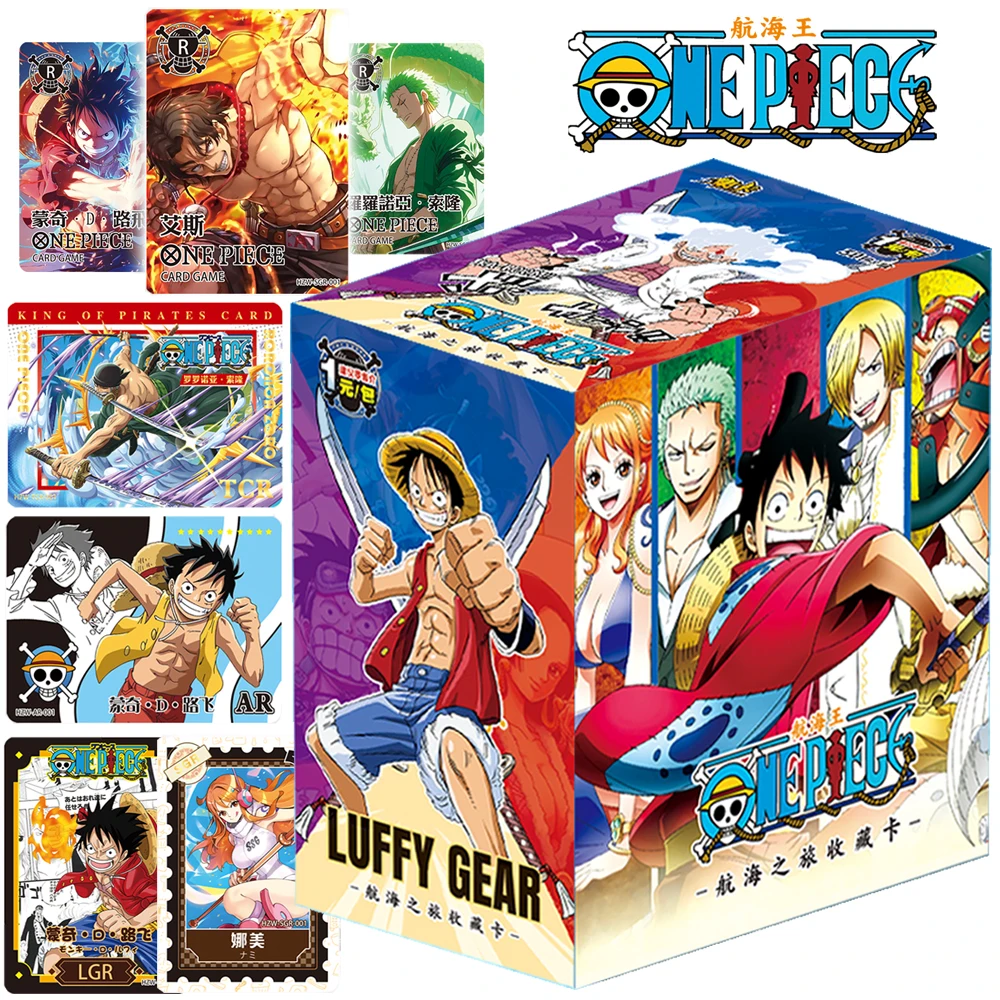 ONE PIECE คอลเลกชันการ์ดเด็ก Charlotte Linlin Donquixote Rosinante Hot Blooded Battle อะนิเมะจํากัดการ์ดเกมเด็กของขวัญ