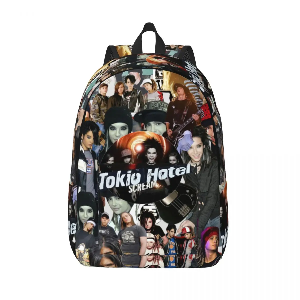 Tokio Hotel Collage Cool Backpack Lightweight High School Business German Rock Daypack for Men Women Laptop Computer Canvas Bags
