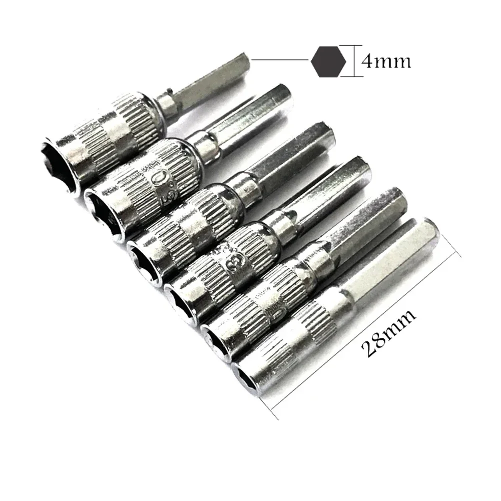 H4 Screw Metric Driver Tool Drill Bit PH2.0/M2.5-5.5mm Hex Shank Hex Nut Socket Sleeve Nozzles Nut Driver Set Hand Tools