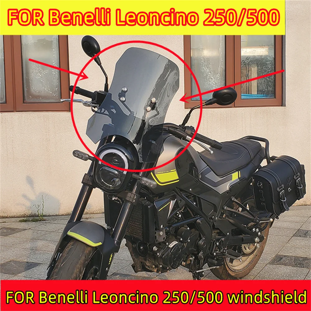 

For Benelli Leoncino 800 Front windshield panel windshield front windshield glass retro modification accessories