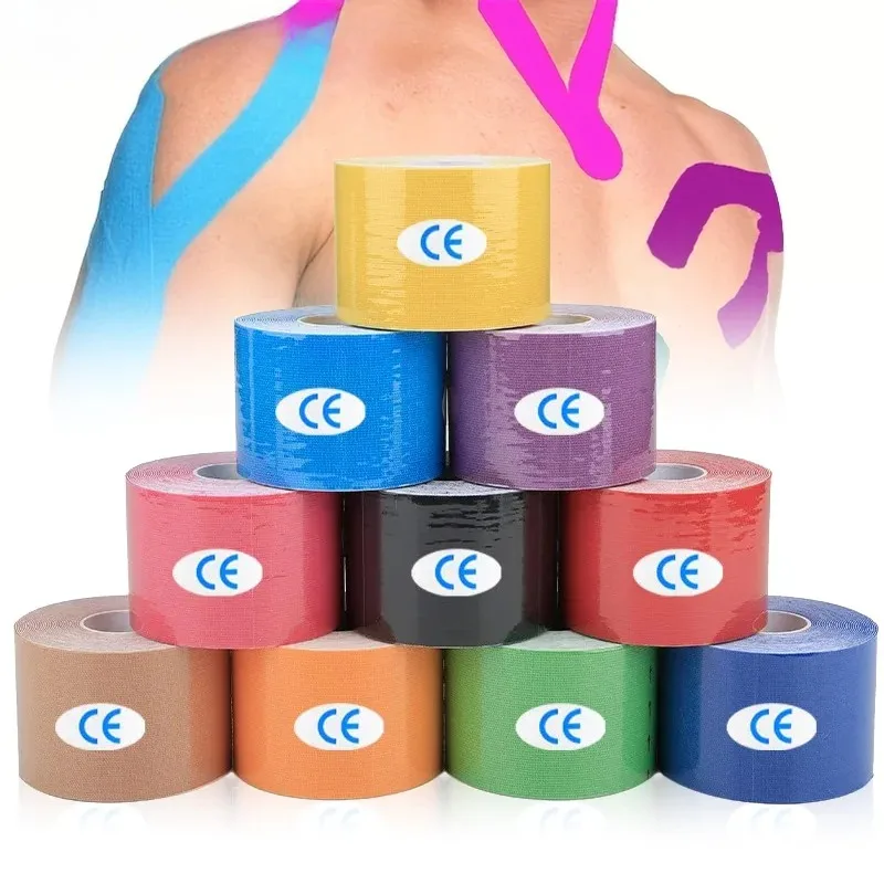 Sports Waterproof Kinesiology Tape Stickers Athletic Bandage Muscle Recovery Protector Strapping Pain Relief Tennis Gym