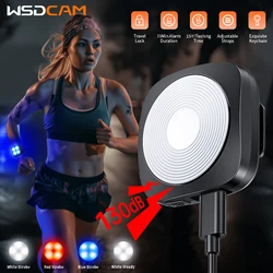 Wsdcam Alarma de seguridad de autodefensa 130dB SOS Luz LED Alarma personal de 3 colores con llavero y gancho para mujeres, adolescentes y ancianos