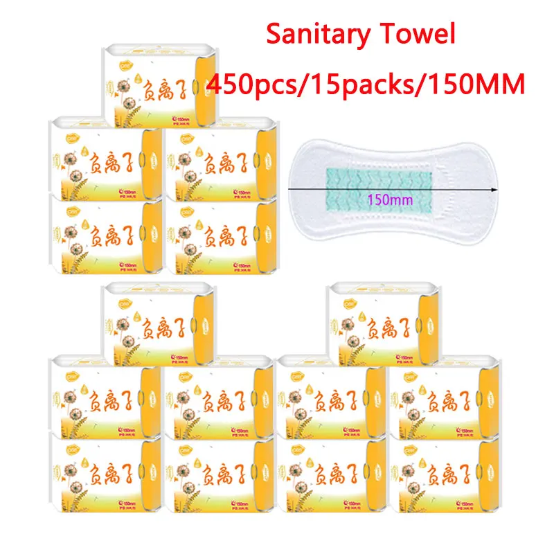 

15packs Anion Menstrual Pad Sanitary Towels Panty Liners For Women Health Care Feminine Hygiene Product Towels Cotton Pad