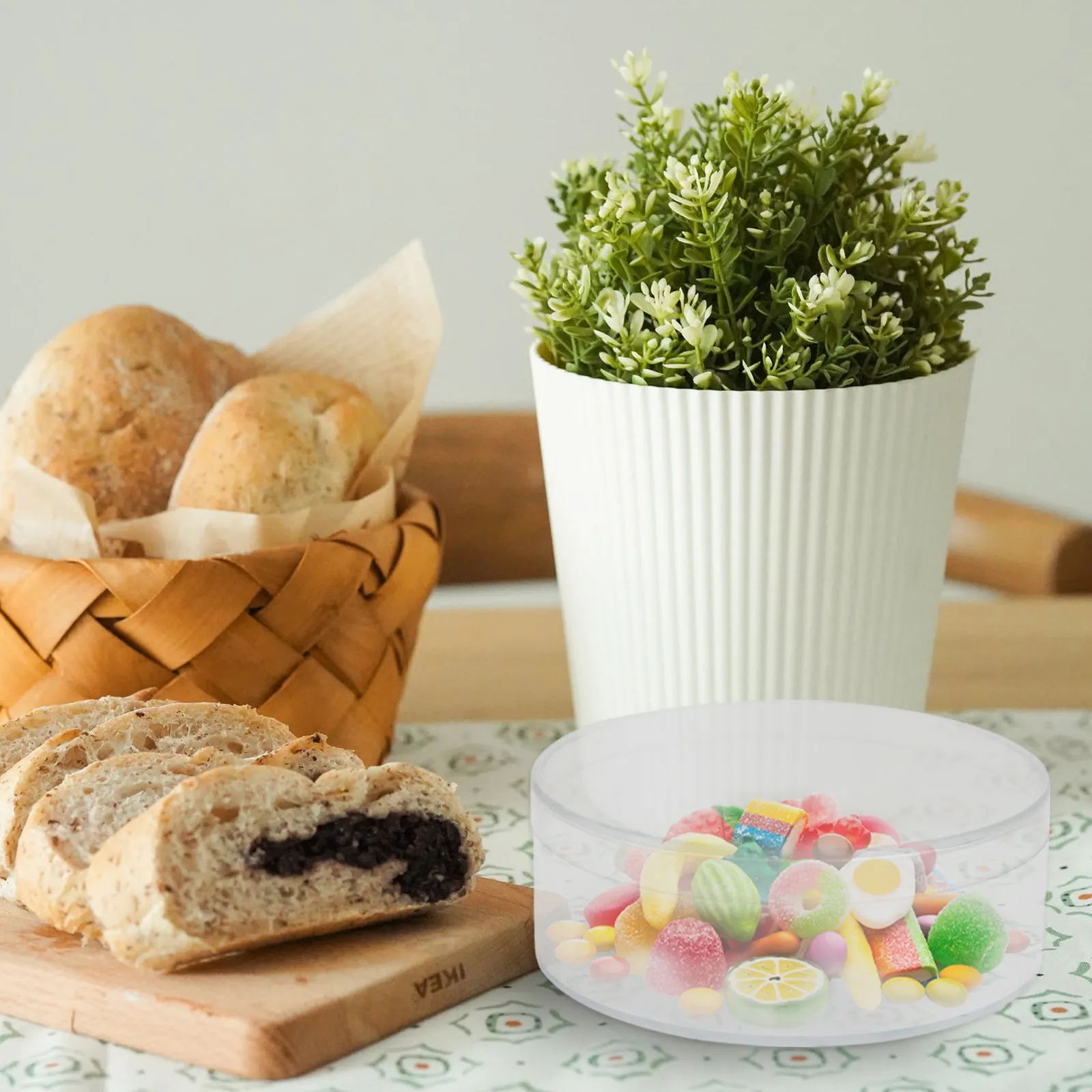 

Набор из 10 круглых прозрачных пластиковых контейнеров для конфет, маленьких украшений, организации хранения в ящиках, для пуховиков, портативных дорожных контейнеров для еды