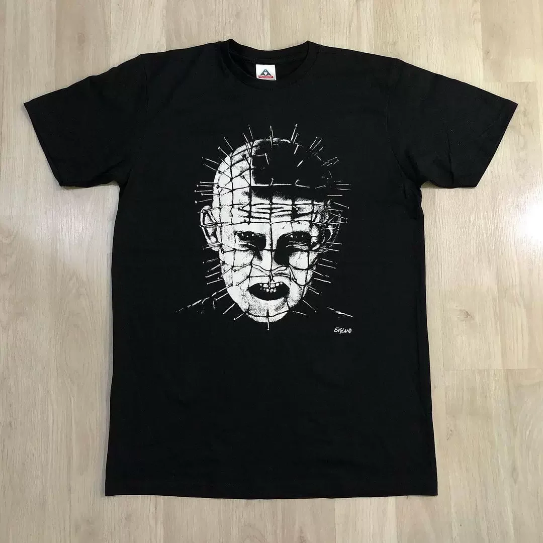 Hellraiser Mysterious Ghost Chaser Needle Head Levi Buck High Street Men's Women's Short-Sleeved T-Shirt Trendy Cotton Streetwear.cotton t shirt, 100% cotton tee, soft breathable t-shirt, summer short sleevetops, unisex graphic tee, plus size t shirts   .