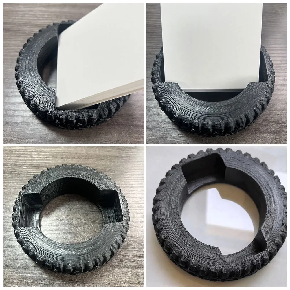 

Resin Tire Shaped Business Card Holder Desk Organizer Creative Design Office Car Use Multifunctional Stand