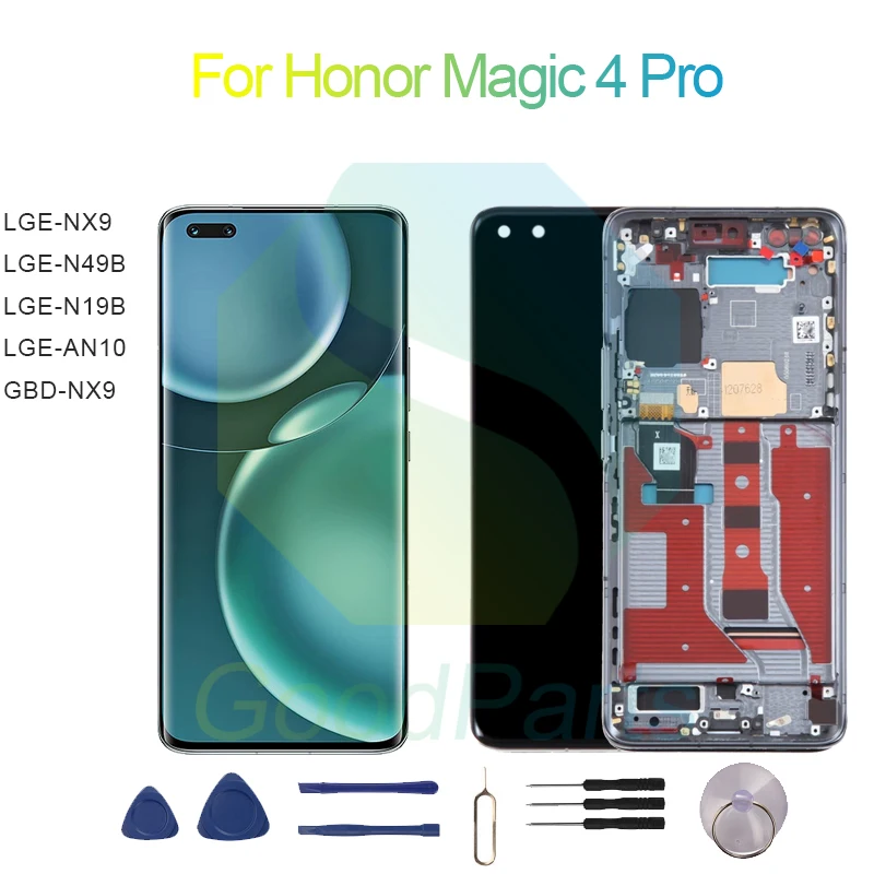 

For Honor Magic 4 Pro Screen Display Replacement 2848*1312 LGE-NX9/N49B/N19B/AN10, GBD-NX9 Magic 4 Pro LCD Touch Digitizer