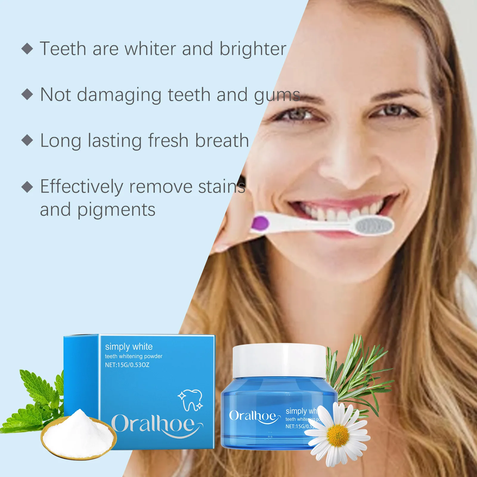 Whitening Teeth Powder Removin - Teeth Whitening Co ulasan dan harga