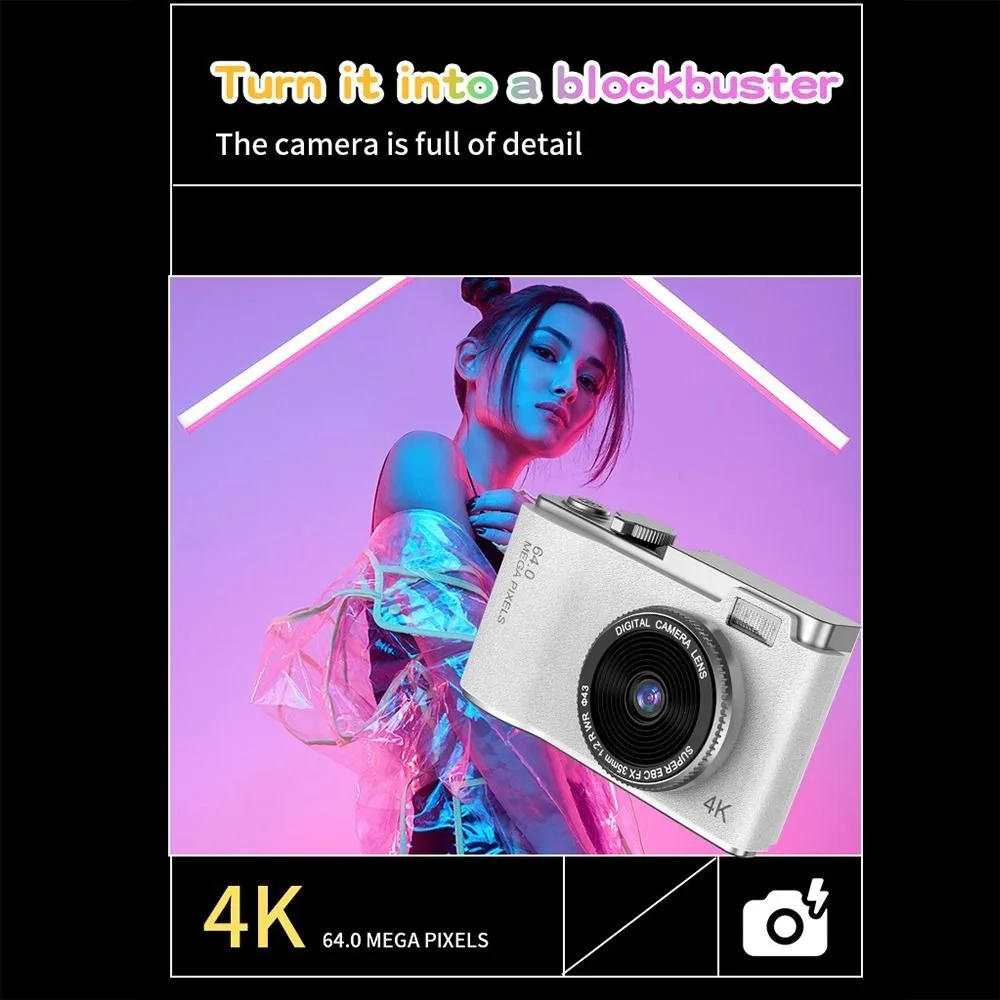 

HD Display Digital Camera​​ ​​4K Resolution​​ ​​48 Megapixels​​ ​​48MP Photography Camera​​ ​​Compact Size​ ​​30X Optical Zoom​​