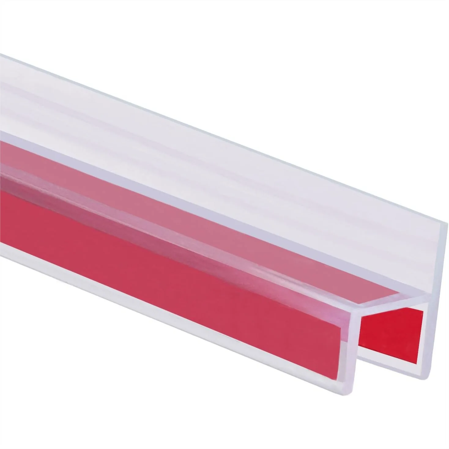 

10ft Shower Door Side Seal Strip for 3/8" Glass, Silicone Water Guard for Frameless Shower Doors