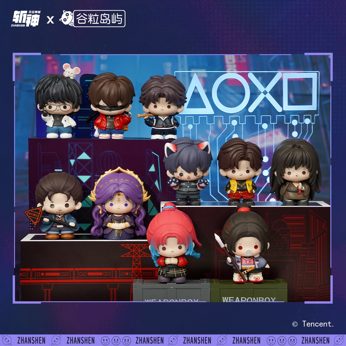 

Slay The Gods Официальная милая слепая коробка в стиле чиби, мини-фигурка фасоли, аниме, коллекционный подарок, декор для стола