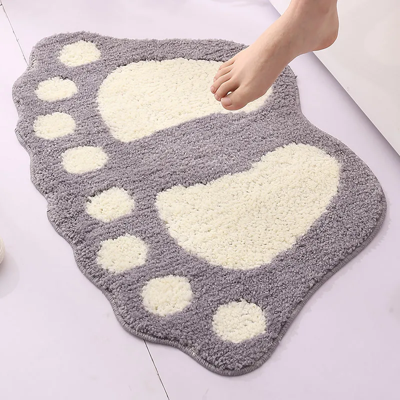

1 PCS non-slip absorbent flocked mat, perfect for bathroom, toilet, home decor & bathroom accessories.
