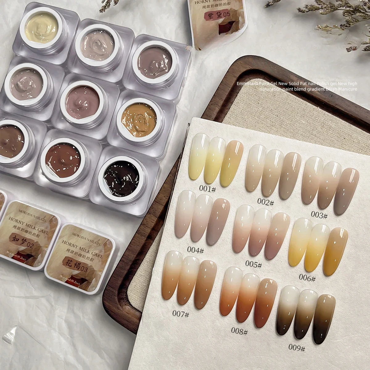 جل جديد عاري شبه صلب - جل طلاء كريمي عالي التشبع بدون مسح - طلاء أظافر متدرج - طلاء جل LED بالأشعة فوق البنفسجية