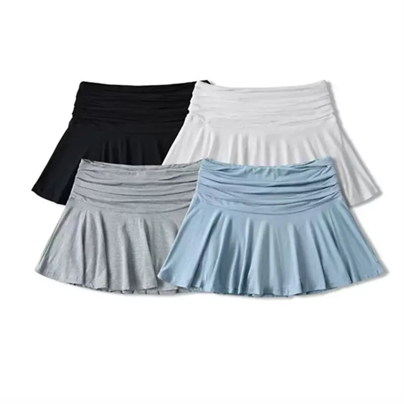 falda deportiva antirreflejante estilo ballet para niña, falda corta pada sexy con corte en A, estilo "pure desire" pi...