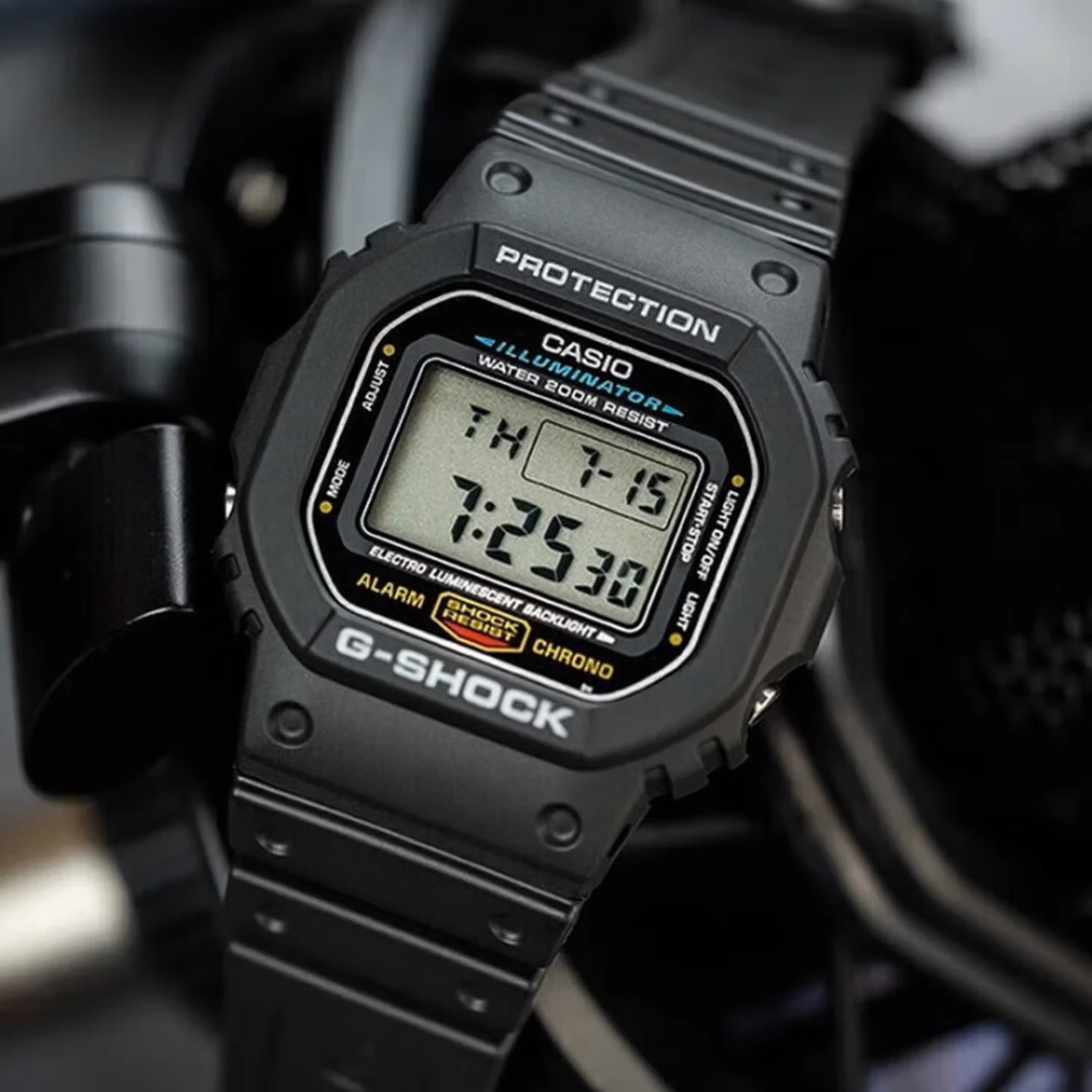 Casio DW‑5600UE Digital Watch | Shock Resistant | 200M Water Resistant | Resin Band | LED Backlight Sport Wrist Watch