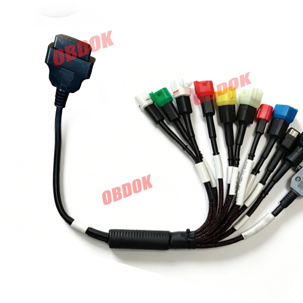 11in1 Motorcycle OBD Fault Detection Cable 11in1 Model for Analog Diagnosis Tool OBD Connector Wire Line for yamaha for Honda