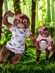 1 PC 20 Inch Monkey Reborn Animal Baby Cute Lifelike Bebe Reborn Doll For Birthday Gifts