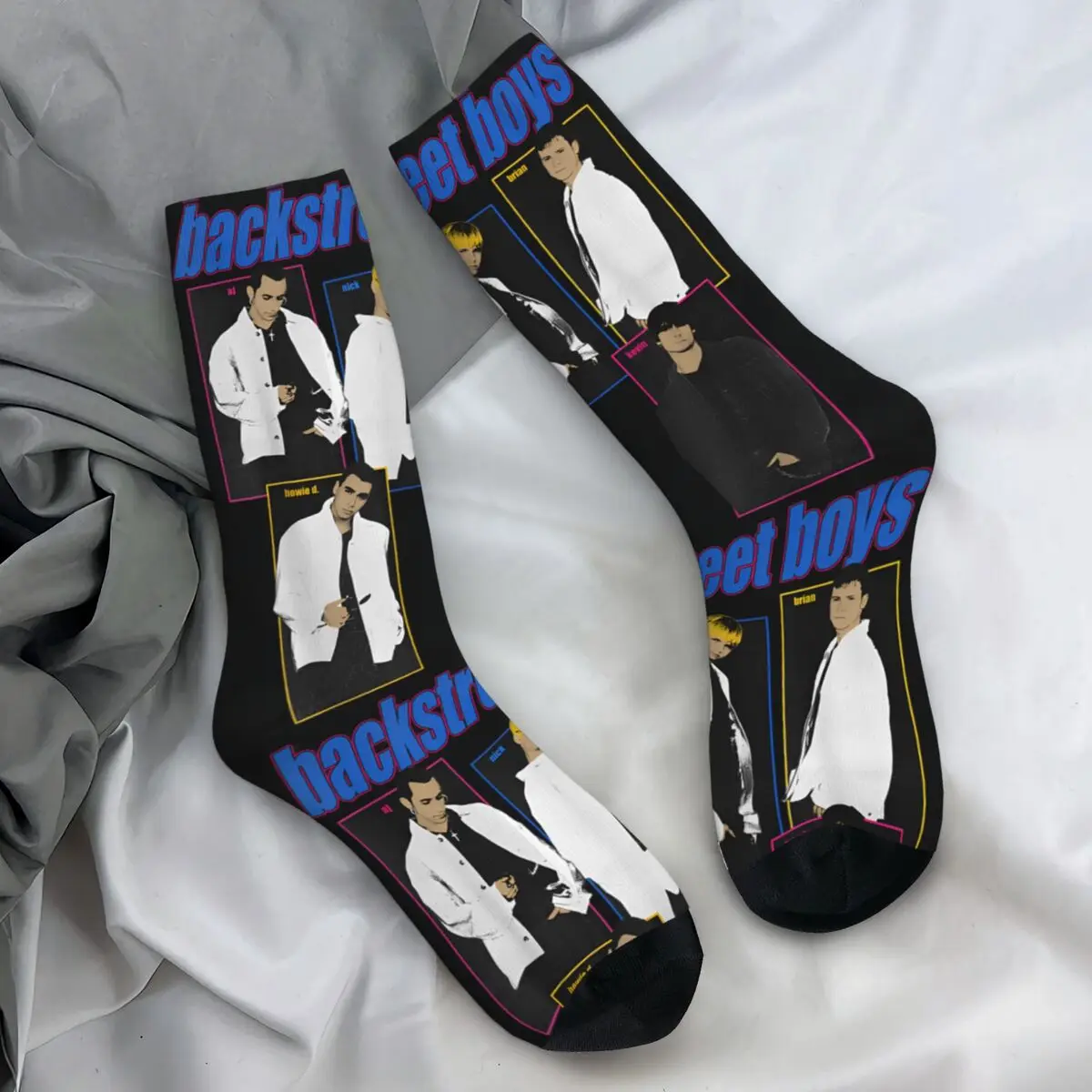 

Backstreet Boys Throwback In Baby Blue Чулки с узором Повседневные носки Осенние противоскользящие носки Женские и мужские теплые мягкие носки для велоспорта