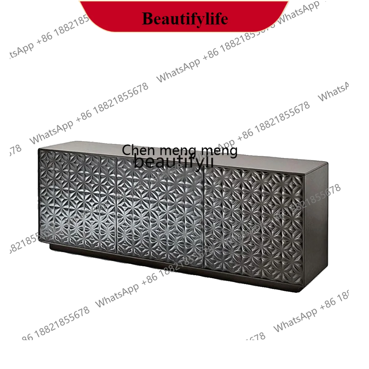 

G153 Italian light luxury TV cabinet, postmodern simplicity in the living room, solid wood paint storage, high-end sense